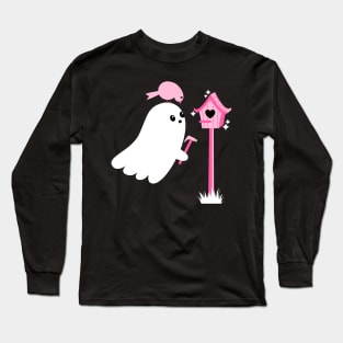 Ghost and Birdhouse Long Sleeve T-Shirt